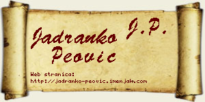 Jadranko Peović vizit kartica